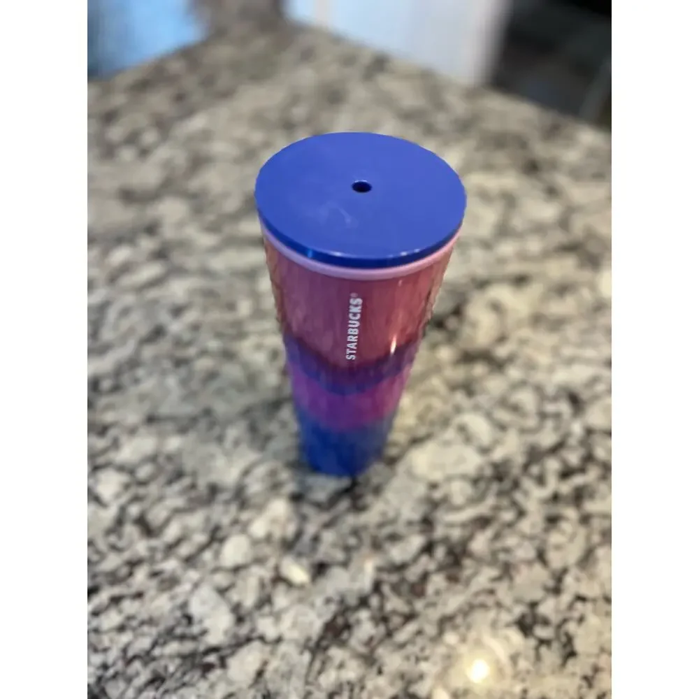 Starbucks summer watercolor ombré color wave 24oz cup no straw